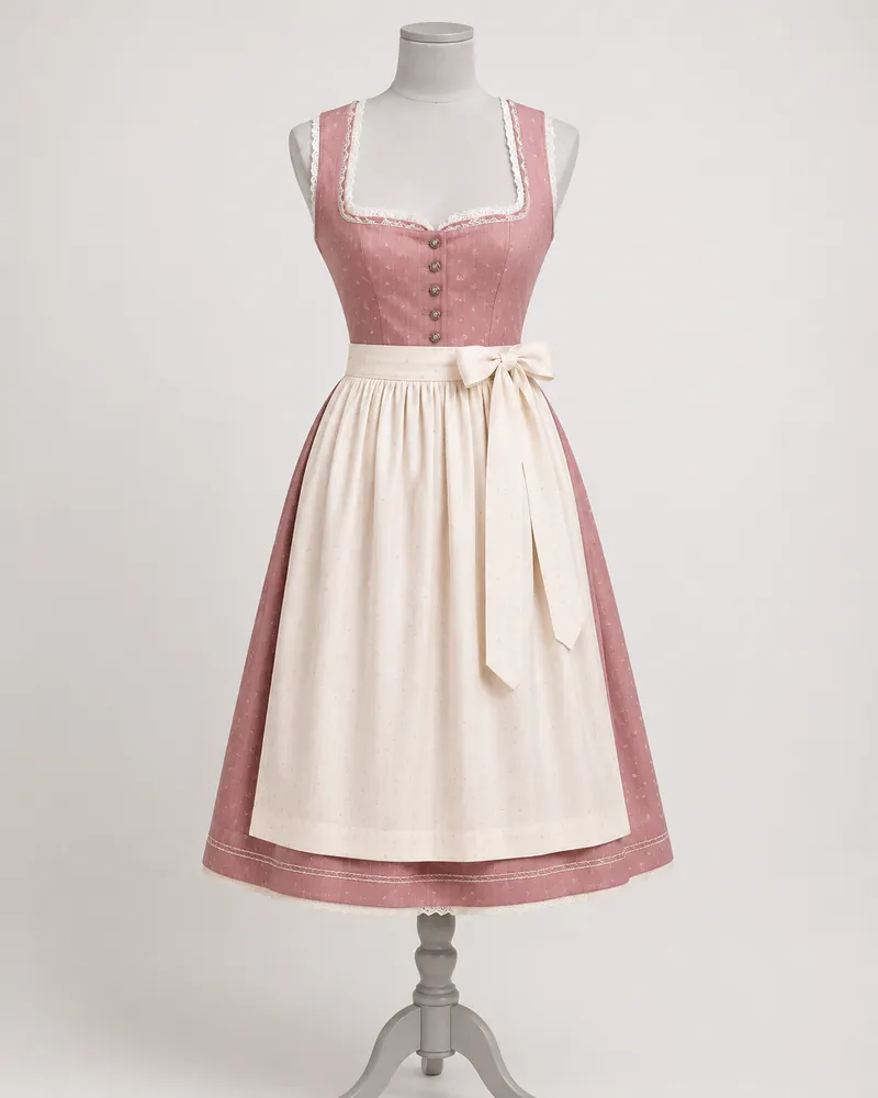Dirndl Rosenholz, Midi 60 cm